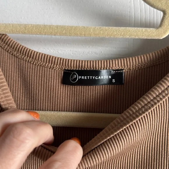 PRETTYGARDEN Women Summer Midi Bodycon Dresses Casual Crew Neck Side Slit Camel - Picture 7 of 10